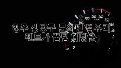 청주 상당구 문의면 덕유리 렌트카 꿀팁 대방출! 🚗💨